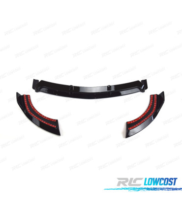 LIP SPOILER FRONTAL MERCEDES CLASE E W213 16-20 LOOK SPORT NEGRO BRILLO