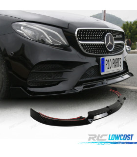 LIP SPOILER FRONTAL MERCEDES CLASE E W213 16-20 LOOK SPORT NEGRO BRILLO