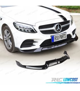 SPOILER LIP MERCEDES CLASE C W205 18-21 LOOK AMG NEGRO BRILLO
