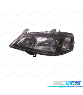 FARO IZQ PARA OPEL ASTRA G 98-04 FONDO NEGRO