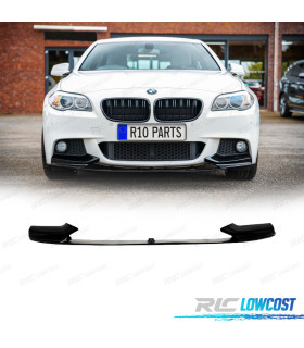 SPOILER LIP FRONTAL BMW F10 F11 LOOK M PERFORMANCE NEGRO BRILLO