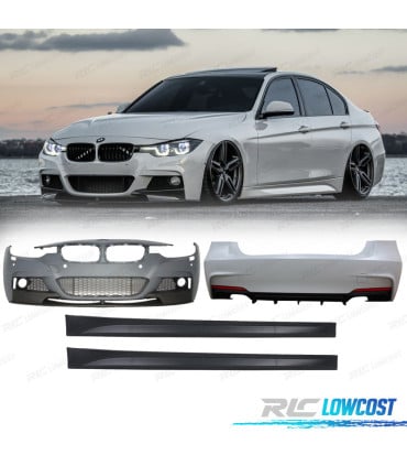 KIT CARROCERIA BMW F30 LOOK M PERFORMANCE PDC 2 SALIDAS DE ESCAPE