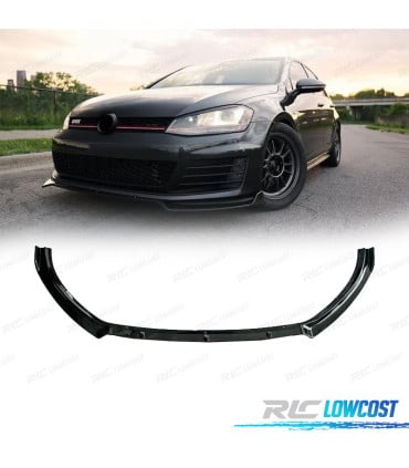 SPOILER LIP FRONTAL VOLKSWAGEN GOLF 7 12-16 NEGRO BRILLO