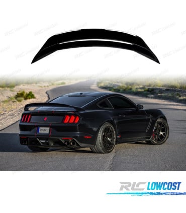 ALERON SPOILER FORD MUSTANG 15-20 LOOK GT350 R NEGRO BRILLO