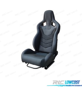 ASIENTO SEMIBAQUET UNIVERSAL CUERO NEGRO LOOK SPORTSTER CS