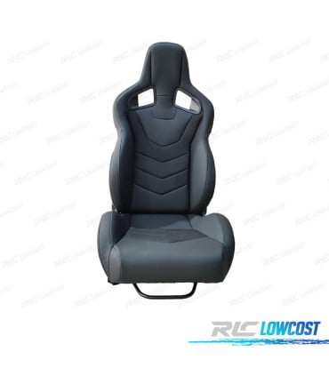 ASIENTO SEMIBAQUET UNIVERSAL CUERO NEGRO LOOK SPORTSTER CS