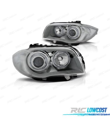 FAROS BMW E81 E87 E82 E88 OJOS ANGEL CCFL CROMADO