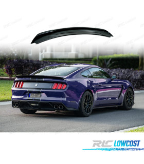 ALERON SPOILER FORD MUSTANG 15-20 LOOK GT350 NEGRO BRILLO