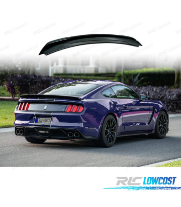 ALERON SPOILER FORD MUSTANG 15-23 LOOK GT350 NEGRO BRILLO