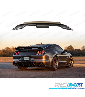 SPOILER ALERON FORD MUSTANG 15-22 LOOK GT500 WICKER BILL NEGRO MATE