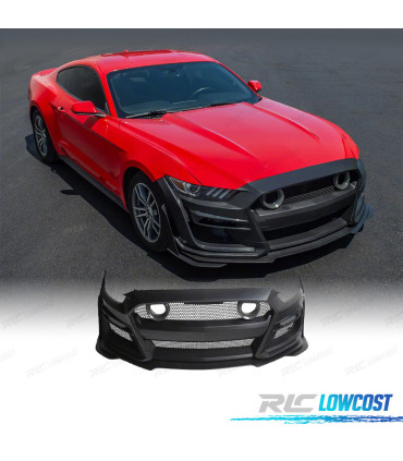 PARAGOLPES DELANTERO FORD MUSTANG 15-17 LOOK GT500 REJILLA LUZ LED