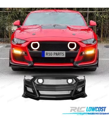 PARAGOLPES DELANTERO FORD MUSTANG 18-23 LOOK GT500 REJILLA LUZ LED
