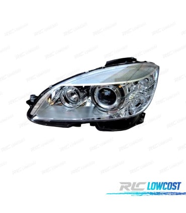 FARO IZQ XENON PARA MERCEDES CLASE C W204 07-11 FONDO CROMO