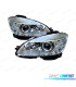 FAROS XENON MERCEDES CLASE C W204 07-11 FONDO CROMO