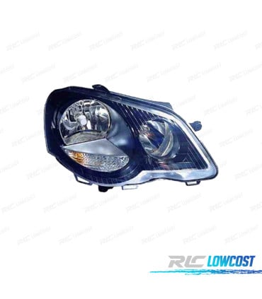FARO DCH VOLKSWAGEN VW POLO VI 05-09 NEGRO