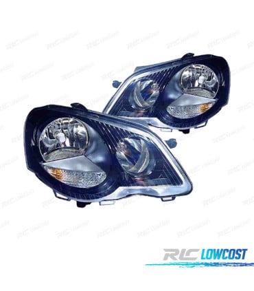 FAROS VOLKSWAGEN VW POLO VI 05-09 NEGRO