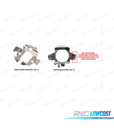 ADAPTADOR BOMBILLA KIT LED H7 PARA MERCEDES