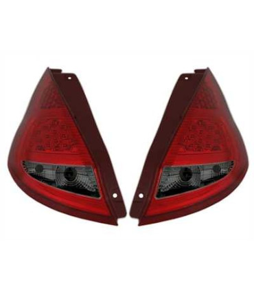 PILOTOS PARA FORD FIESTA MK7 08-12 LED ROJO AHUMADO