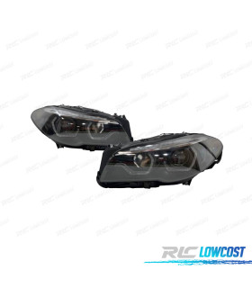 FAROS BMW F10 F11 14-16 XENON DRL LUZ DIURNA DINAMICOS FONDO NEGRO