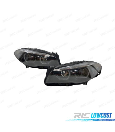 FAROS BMW F10 F11 14-16 XENON DRL LUZ DIURNA DINAMICOS FONDO NEGRO
