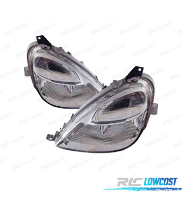 FAROS MERCEDES CLASE A W168 97-04 FONDO CROMO