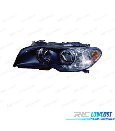 FARO IZQ + INTERMITENTE BMW SERIE 3 E46 COUPÉ FONDO NEGRO