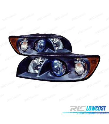 FAROS VOLVO S40 V50 04-07 FONDO NEGRO H7+HB3