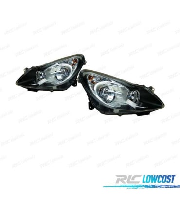 FAROS PARA OPEL CORSA D 06- FONDO NEGRO