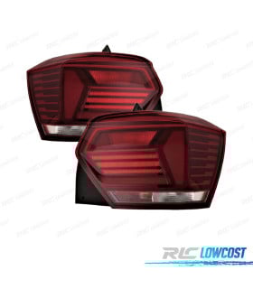 PILOTOS VOLKSWAGEN VW POLO 17-21 BLANCO ROJO