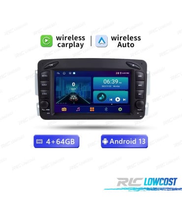 RADIO GPS ANDROID 13 PARA MERCEDES W203 00-04 CLK W209 98-05 W168 98-02 W639 W463 98-06