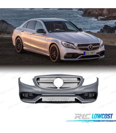 PARAGOLPES DELANTERO MERCEDES CLASE C W205 14-18 LOOK AMG PDC + PARRILLA