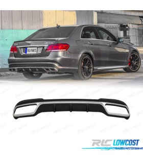 DIFUSOR MERCEDES W212 13-16 LOOK AMG E63 NEGRO CROMO