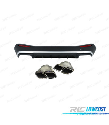 DIFUSOR MERCEDES GLC W254 23- LOOK AMG GLC63 NEGRO PLATA