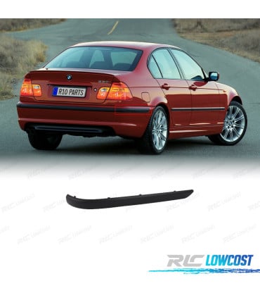 MOLDURA DERECHA PARAGOLPES TRASERO BMW E46 SEDAN 98-01 NEGRO MATE