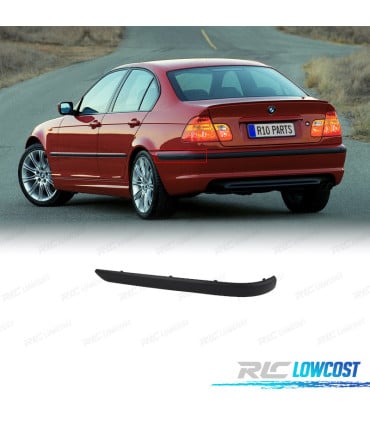 MOLDURA IZQUIERDA PARAGOLPES TRASERO BMW E46 SEDAN 98-01 NEGRO MATE