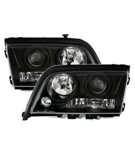 FAROS PARA MERCEDES CLASE C W202 93-00 FONDO NEGRO