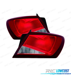 PILOTOS SEAT LEON 12-17 BLANCO ROJO