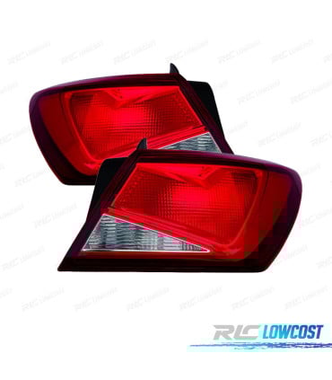 PILOTOS SEAT LEON 12-17 BLANCO ROJO