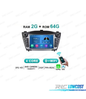RADIO GPS ANDROID 14 PARA HYUNDAI IX35 09-15 64GB