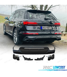 DIFUSOR AUDI Q7 20-23 LOOK SQ7 + COLAS ESCAPE NEGRO