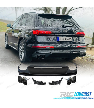 DIFUSOR AUDI Q7 20-23 LOOK SQ7 + COLAS ESCAPE NEGRO