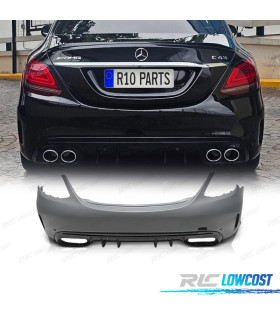 PARAGOLPES TRASERO MERCEDES CLASE C W205 4P 19- LOOK C63 PDC