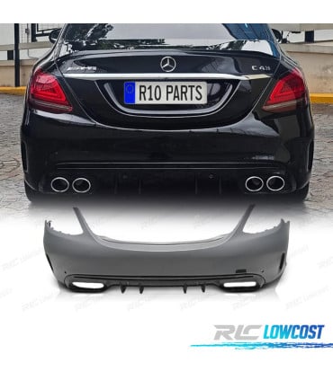 PARAGOLPES TRASERO MERCEDES CLASE C W205 4P 19- LOOK C63 PDC