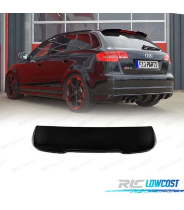 ALERON AUDI A3 8P HATCHBACK 04-13 LOOK RS3 NEGRO BRILLO