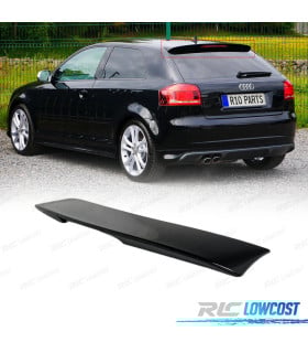 ALERON SPOILER AUDI A3 8P 03-11 LOOK S LINE S3 NEGRO BRILLO