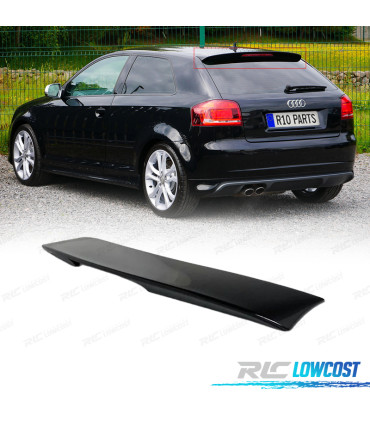 ALERON SPOILER AUDI A3 8P 03-11 LOOK S LINE S3 NEGRO BRILLO
