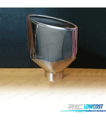 COLA ESCAPE OVALADA ACERO INOX TIPO RS4 CUPRA 2 LADO IZQ