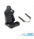 ASIENTO DEPORTIVO SEMI BAQUET ESTILO RS CUERO NEGRO Y CORREDERAS