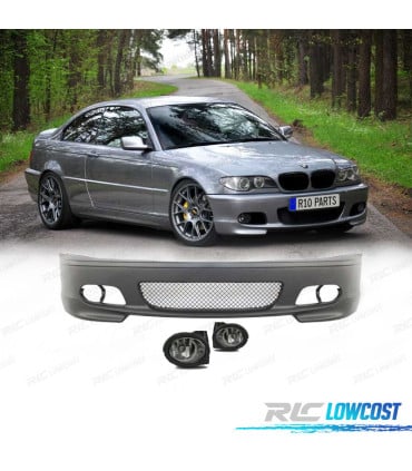 PARAGOLPES DELANTERO BMW E46 COUPE CABRIO LOOK M + NIEBLAS