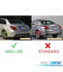 DIFUSOR MERCEDES CLASE C W205 AMG SEDAN 14-17 NEGRO BRILLO + COLAS ESCAPE AMG